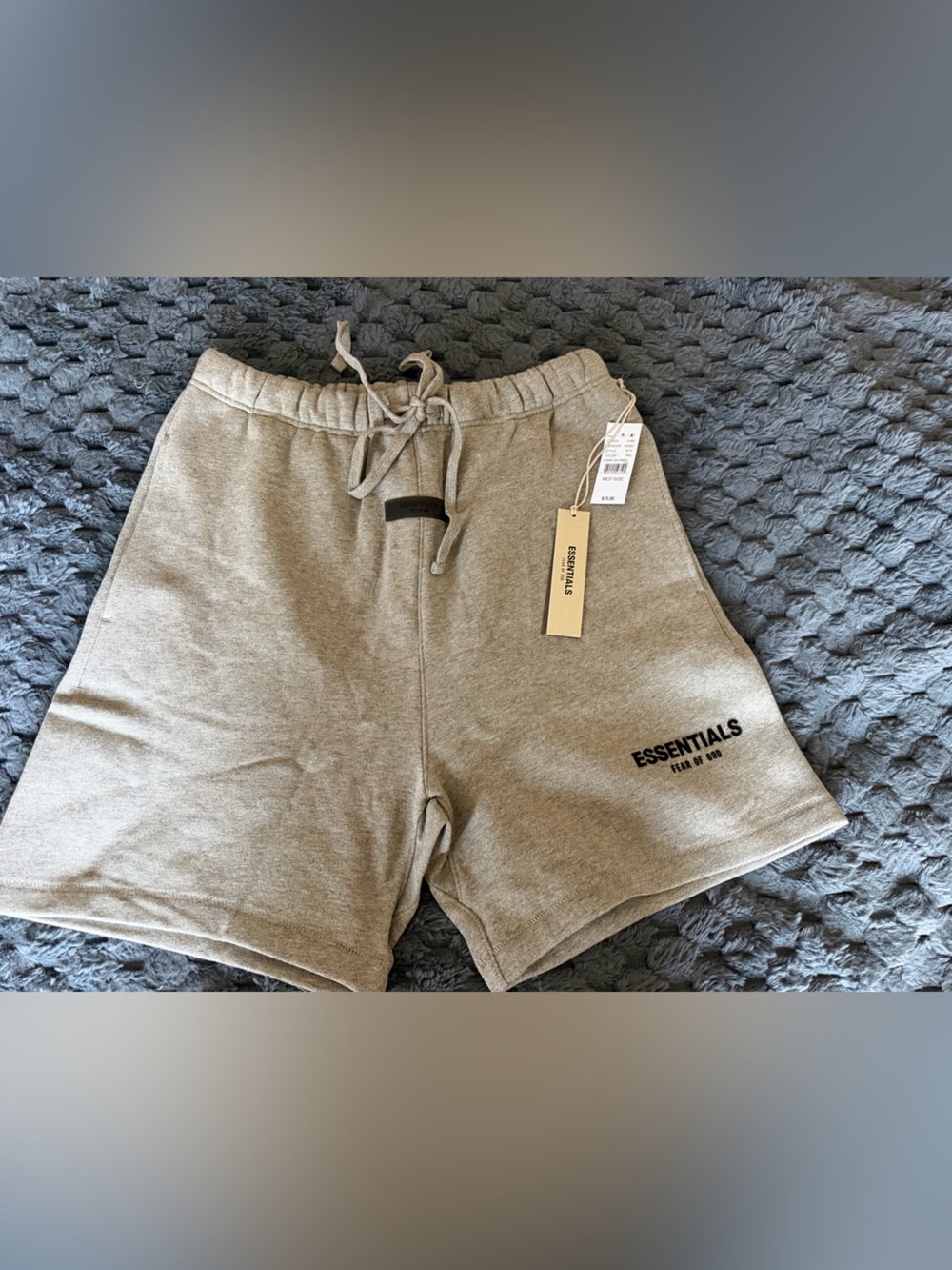 Fear of God Essentials Men’s dark oatmeal Drawstring Athletic Shorts